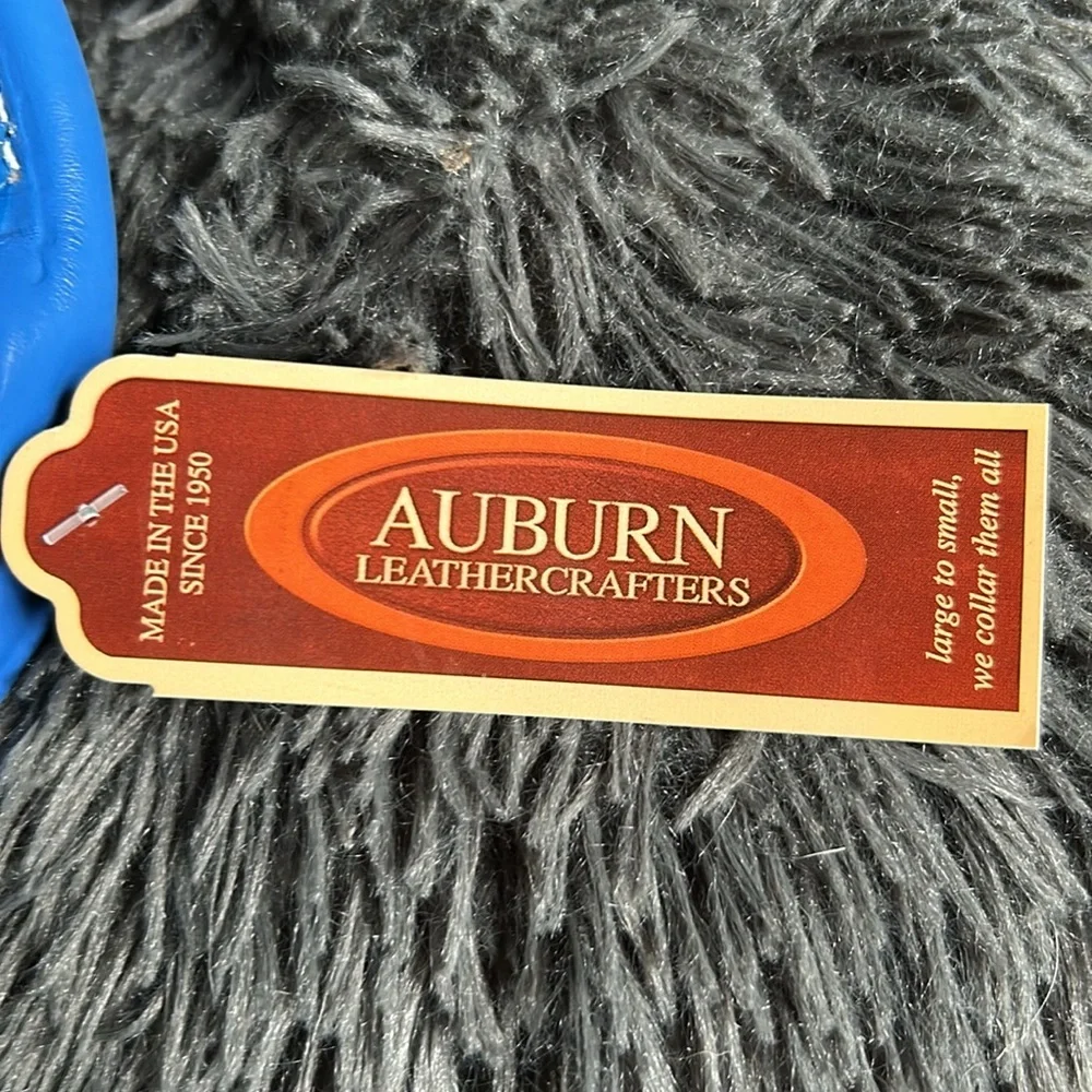 NWT Auburn Leathercrafters Rolled Leather Dog Collar 18-22”